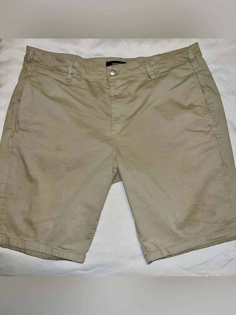 Mavi Men's Khaki Flat Front Chino Shorts